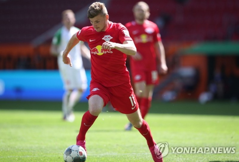 질주하는 라이프치히의 티모 베르너 (EPA=연합뉴스)