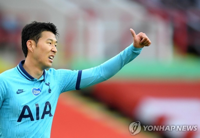 정규리그 9호 도움을 작성한 토트넘의 손흥민 (로이터=연합뉴스)