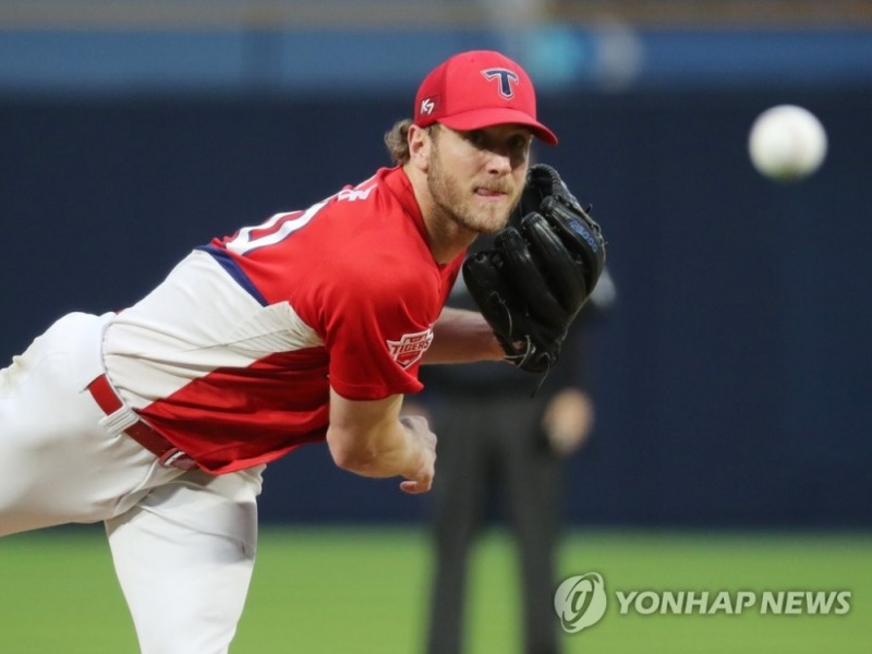KIA가 드류 가뇽의 역투로 NC전 6.1이닝 2실점 호투로 시즌 5승을 올렸다.