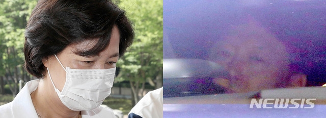 추미애(왼쪽) 법무부장관이 지난 3일 오전 경기 과천시 법무부 청사로, 윤석열 검찰총장이 서울 서초구 대검찰청으로 출근하고 있다.