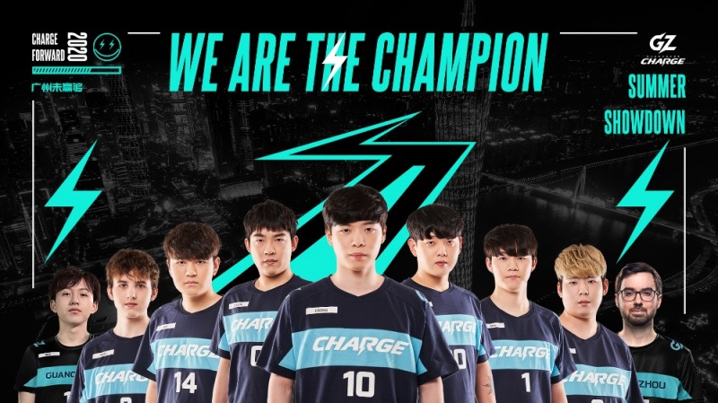 서머 쇼다운 우승을 차지한 광저우 차지(사진=팀 공식 SNS).