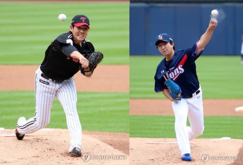 LG 정찬헌과 삼성 최채흥