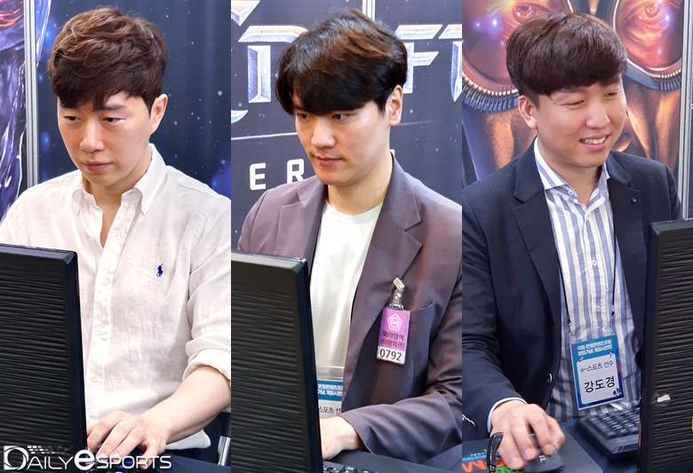 임요환, 박정석, 강도경(왼쪽부터).