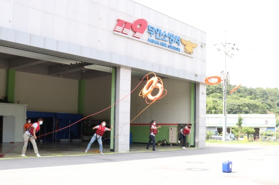 무안소방서 119시민수상구조대 사전 훈련/사진=무안소방서