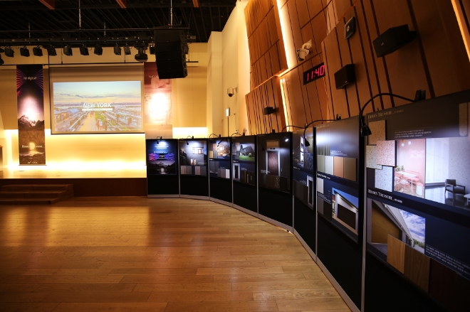 (사진=동국제강) 동국제강 본사 을지로 페럼타워에 전시된 2020년 컬러강판 신제품 샘플