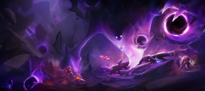 '월간 차원 던전'에 등장하는 '차원의 포식자'. 월 1회 도전 가능한 '월간 차원 던전'을 클리어하면 6성 전설 룬 등의 보상을 확정적으로 얻을 수 있다.