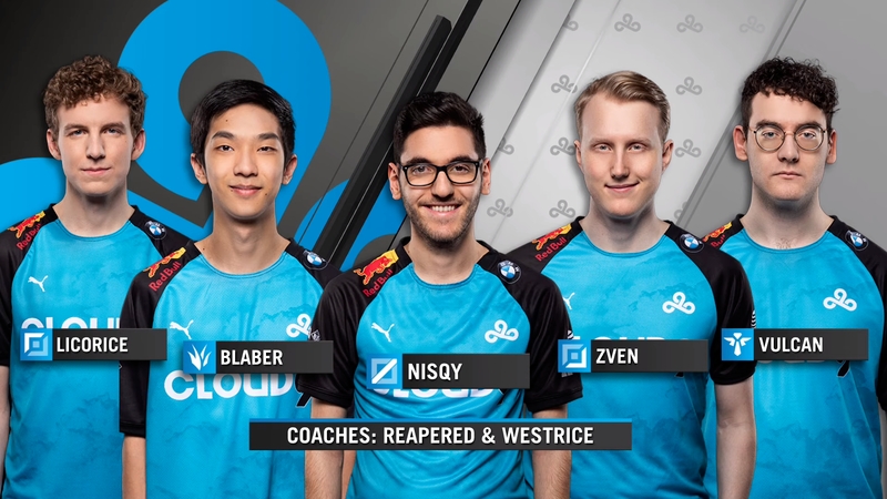 공동 2위로 내려 앉은 클라우드 나인 선수단(사진=lol.gamepedia.com 발췌).