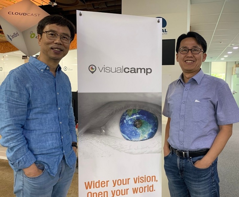 비주얼캠프의 석윤찬 대표와 박재승 공동창업자의 모습(사진 오른쪽부터)