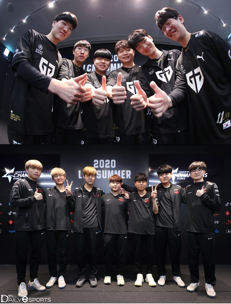 3~4위 경쟁을 펼치고 있는 젠지 e스포츠(위)와 T1.