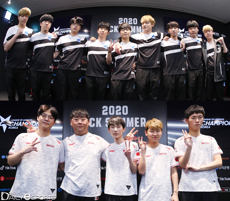 아프리카 프릭스(위)와 kt 롤스터.