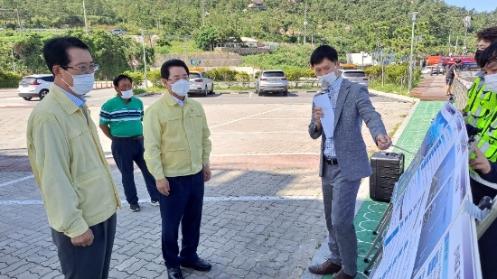 김영록 도지사, 신안군 제 8호 태풍 "바비" 대처 상황 현장점검