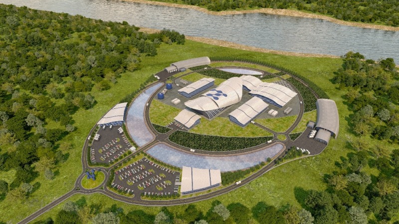 (사진=두산중공업) 뉴스케일 소형모듈원전(SMR) 플랜트 가상 조감도