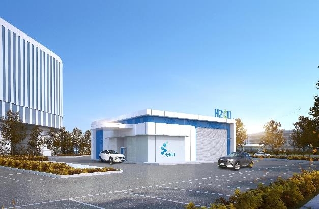 (사진=산업통상자원부) 정부청사 내 첫 수소충전소 준공…"수소 안전성 상징" 한국가스공사, 현대자동차 등 11개 기업이 참여하는 수소충전소 특수목적법인(SPC) 수소에너지네트워크(HyNet)는 31일 세종특별자치시 어진동 567(1-5생활권)에서 '정부세종청사 수소충전소 준공식'을 개최했다. 정부세종청사 내 수소충전소의 모습.