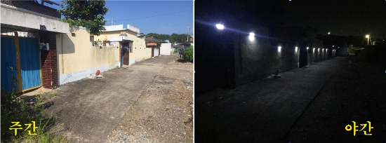 고흥 ․ 도양읍 일원 골목길 반딧불 솔라 안심등 설/사진=고흥군