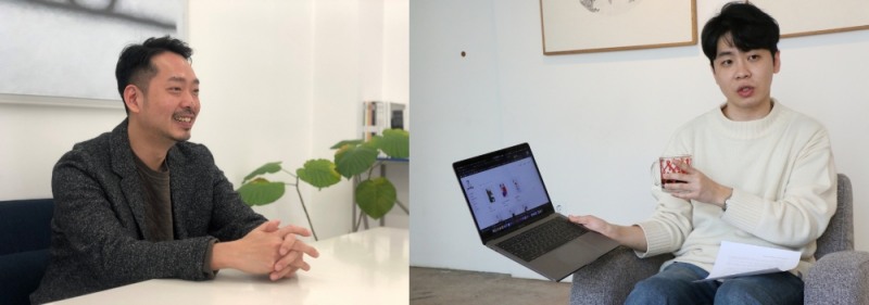 라우더스 김승환 대표(좌), 노트폴리오 송진석 대표(우)