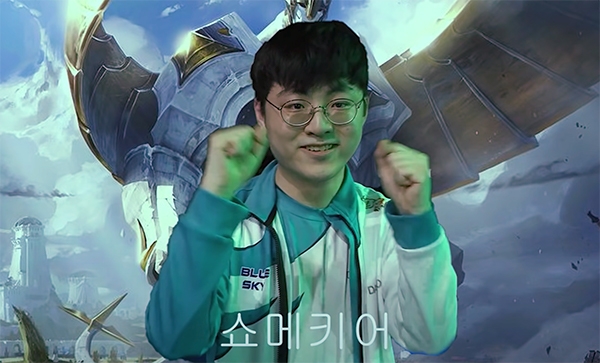 DRX 공식 유튜브 채널 'DAMWON Gaming MOnTAGE Made by DRX' 영상 중 '쇼메이커' 허수 캡처