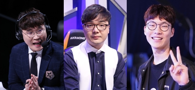 LCK 해설위원을 맡고 있는 이현우, 강승현, 김배인(왼쪽부터).