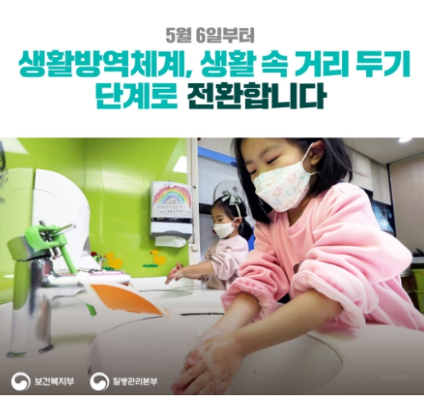 이제는 '생활 속 거리두기'... 사람 간 충분한 간격·개인위생수칙 준수