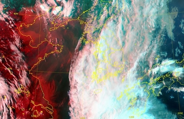 위성에서 바라 본 제10호 태풍 '하이선' 모습. (자료=기상청 제공)