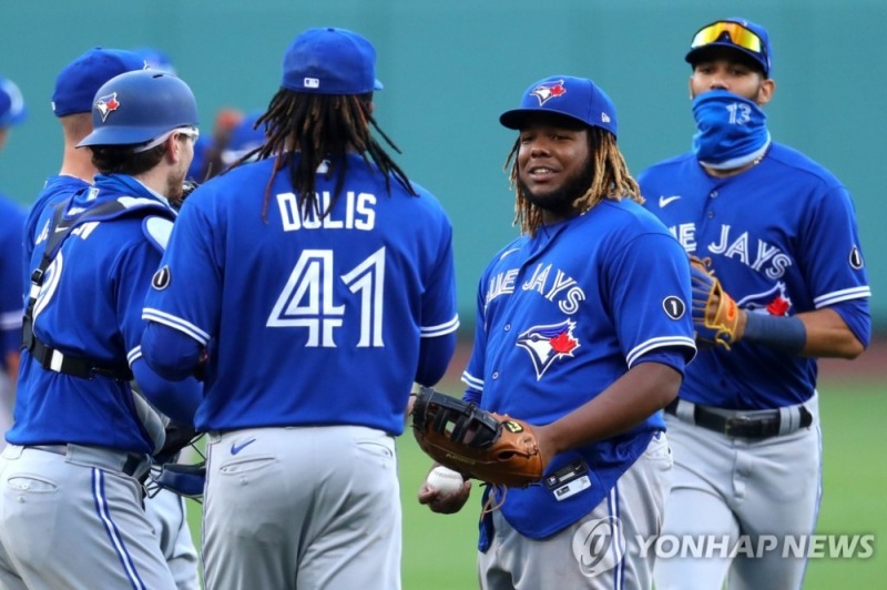 무서운 상승세를 타고 있는 토론토 블루제이스 선수들.