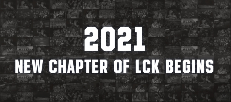 LCK 공식 유튜브 채널에 올라온 '2021 NEW CHAPTER OF LCK BEGINS' 영상 중 캡처