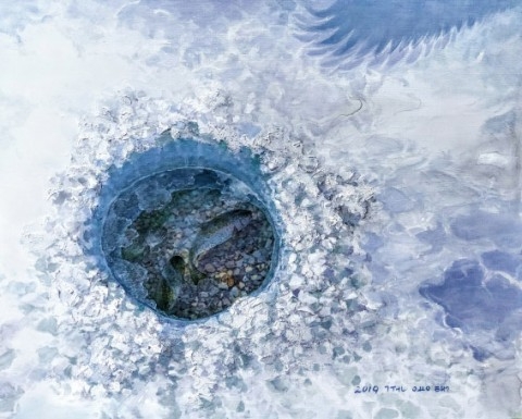 권용택 작 ‘오대천 송어’