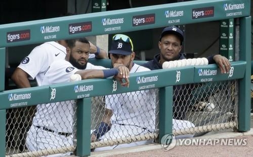 팀 사상 최다 점수 차 완봉패를 당한 디트로이트 선수단