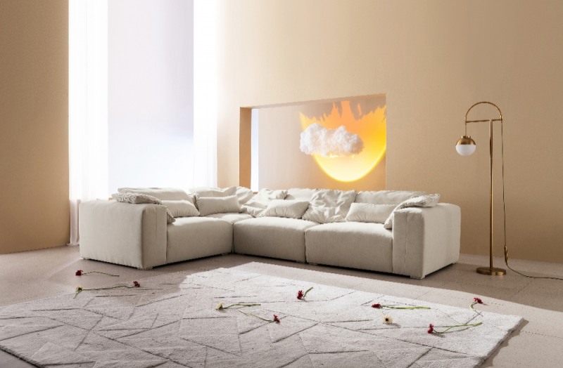 사진=에싸 신제품 <하바나 4인 코너형 카시미라 패브릭소파>