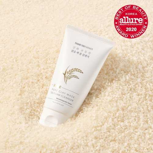 사진=땡큐파머 강화 교동쌀 맑음 팩 폼 클렌저(THANK YOU FARMER Rice Pure Clay Mask to Foam Cleanser)