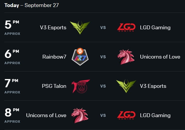 플레이-인 스테이지 3일차 대진(사진=LoL e스포츠 발췌).