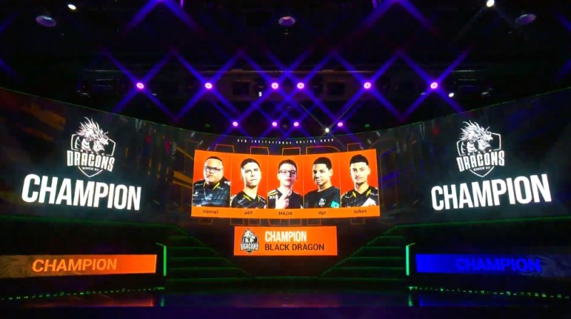 CFS 인비테이셔널 온라인 2020에서 우승한 블랙 드래곤스(사진=스마일게이트 제공).