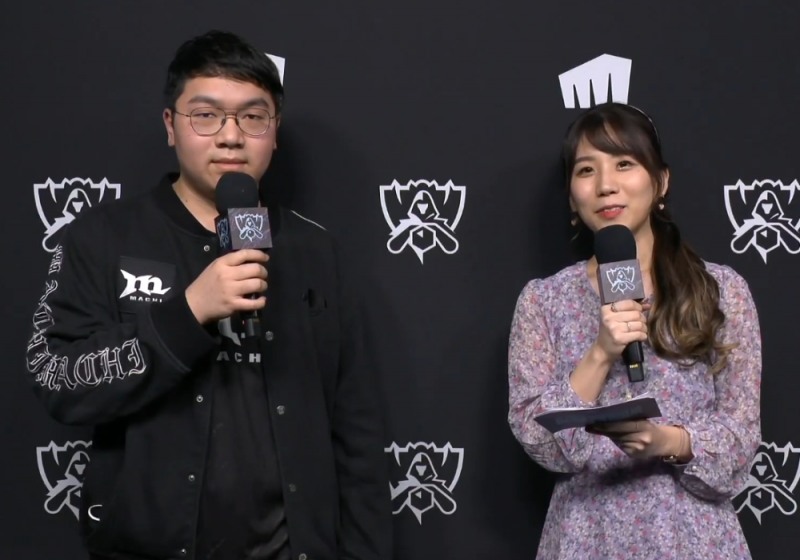 마치 e스포츠의 정글러 'Gemini' 후앙추슈안(왼쪽, 사진=생중계 화면 캡처).