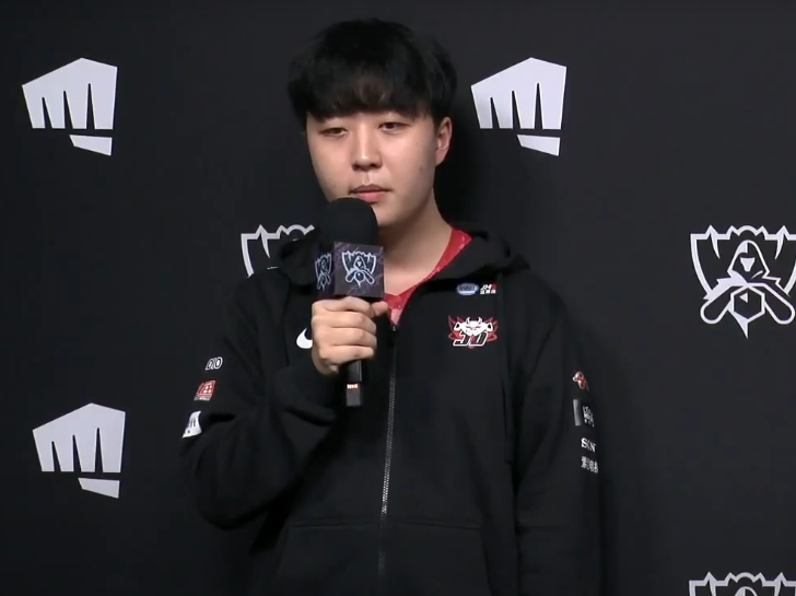 징동 게이밍의 정글러 '카나비' 서진혁(사진=생중계 화면 캡처).