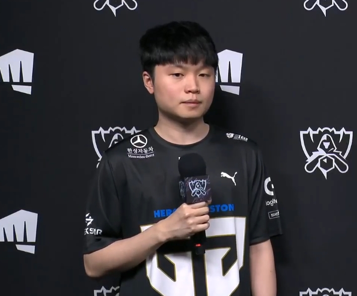 젠지 e스포츠의 미드 라이너 '비디디' 곽보성(사진=중계 화면 캡처).