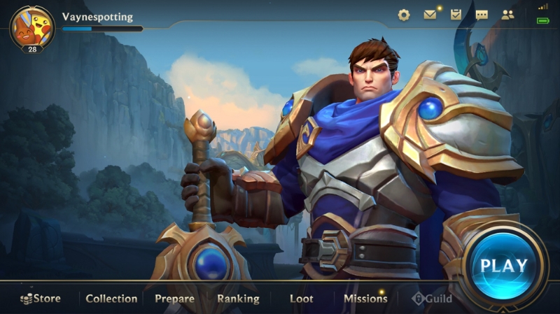 PC 버전 튜토리얼에 등장해 'LoL' 이용자들에게 친숙한 가렌도 '와일드 리프트'에서 만날 수 있다.