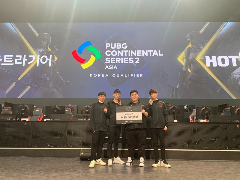 지난 PCS2 아시아 한국 대표 선발전에서 우승을 차지한 T1(사진=펍지주식회사 제공).
