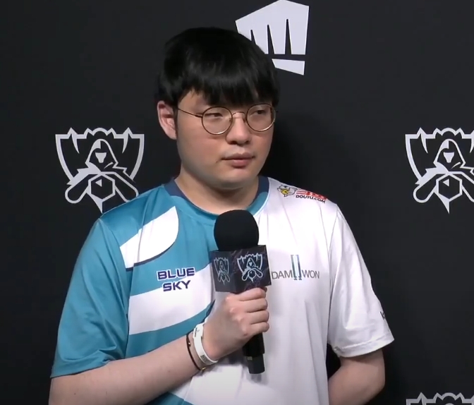 담원 게이밍의 서포터 '베릴' 조건희(사진=중계 화면 캡처).