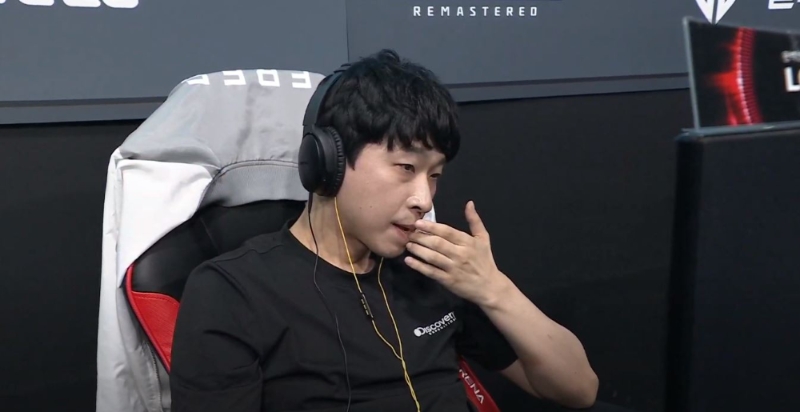 아프리카TV 스타크래프트 리그 시즌10 16강 C조 패자전에서 승리한 윤용태(사진=ASL10 공식 방송 캡처)