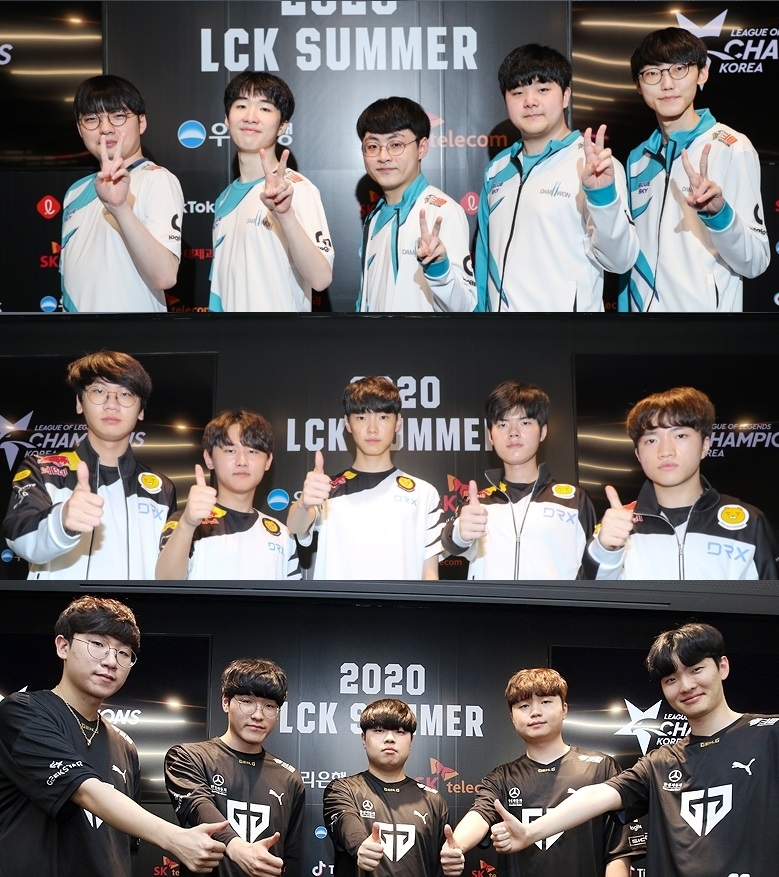 LCK 대표로 롤드컵 16강에 출전한 담원, DRX, 젠지(위부터)가 모두 8강에 진출했다.