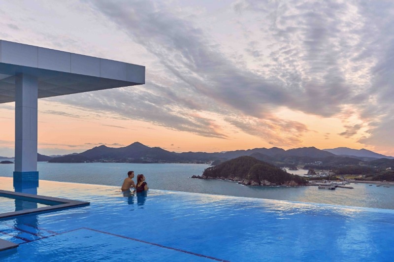 거제 벨버디어 인피니티풀 전경