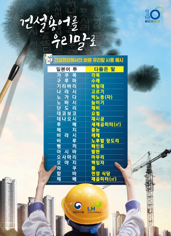 건설현장 일본어 바로잡기 <사진=한국토지주택공사 제공>