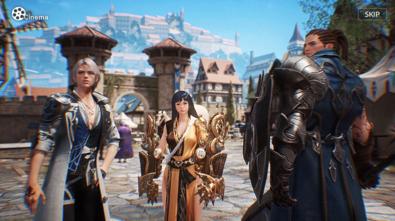 여명용병단의 루키, 챙첸, 케이드.