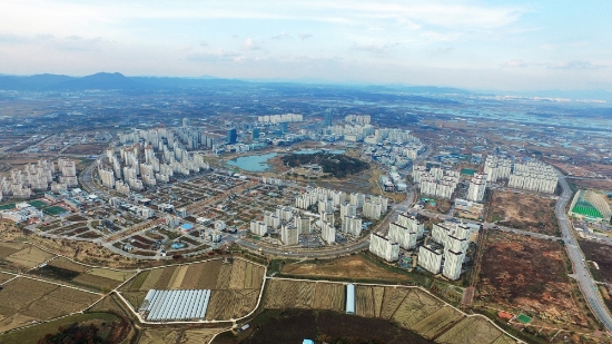 나주 빛가람 혁신도시 항공사진./사진=나주시