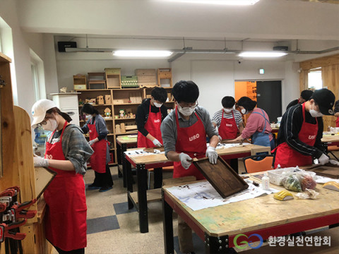 사진=환경실천연합회 폐목재 Blooming 캠페인 활동