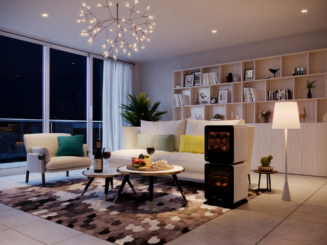 (사진=삼성전자) 삼성전자 맞춤형 소형 냉장고 '비스포크 큐브' 라이프스타일 사진