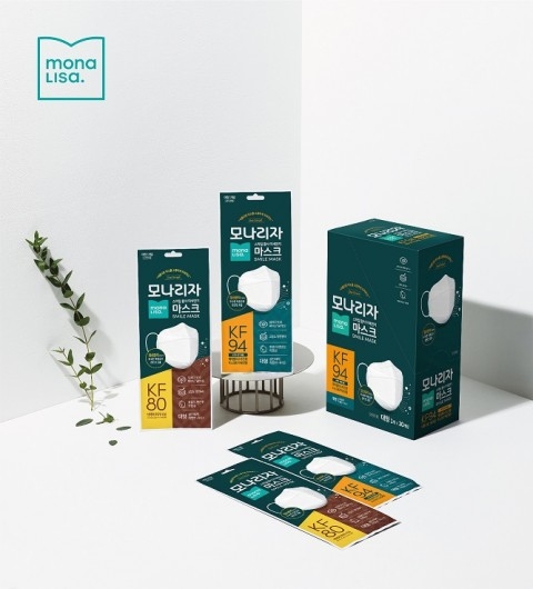 모나리자의 보건용(KF80·KF94) 및 비말 차단용(KF-AD) 마스크