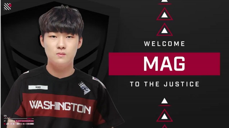 워싱턴 저스티스에 합류한 '매그' 김태성(사진=워싱턴 공식 SNS).