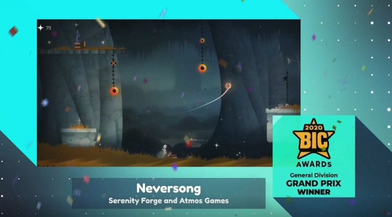 'BIC 어워즈' 그랑프리 수상작 세레니티 포지 앤 아트모스 게임즈의 '네버송'.