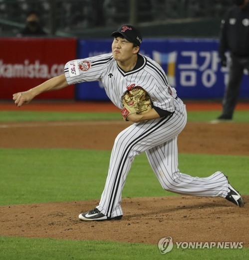 28일 한화의 김이환과 선발 맞대결을 벌일 LG 임찬규
