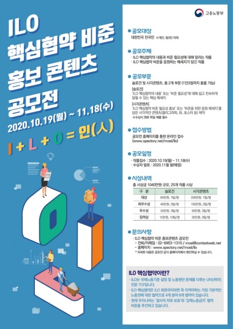 고용노동부 ‘ILO 핵심협약 비준 홍보콘텐츠 공모전’ 개최
